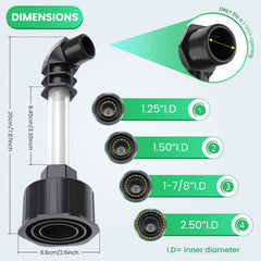 Homeslea ribbed black elbow detail for secure 1-inch drain grip