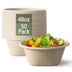 Homestockplus front view of 48 oz bowl showing durable rim and capacity benefit