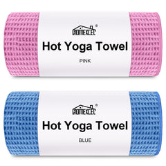 HOMEXCEL front view of two-pack towels showing compact packaging and portability