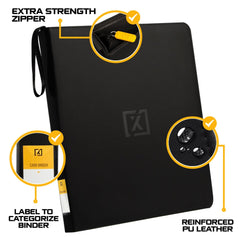 HOMEXPRO clear top-loading case close-up demonstrating secure card protection benefit