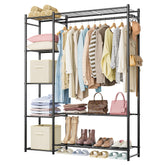 HOMIDEC wardrobe front view showing shelves and hanging area for neat storage and quick access