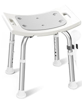 HOMLAND shower chair front view showing stable seat and compact design for small showers