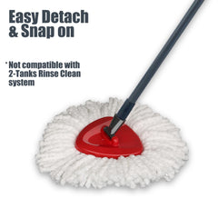 homsis triangular mop base detail demonstrating secure snap-fit compatibility
