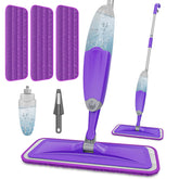 HOMTOYOU spray mop front view showing slim profile and handle for easy storage