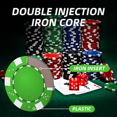 Homwom chip close-up showing casino-style pattern and improved handling