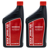 Honda 10W‑30 front packaging showing two quart bottles and brand clarity for correct purchase