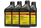 Honda HCF-2 quart bottle front label showing genuine factory fluid benefit