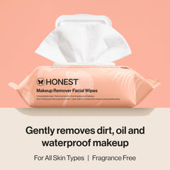 Honest Beauty close-up of plant-based cloth texture highlights gentle cleansing action