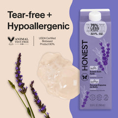 The Honest Company carton side label close-up highlighting ingredient claims