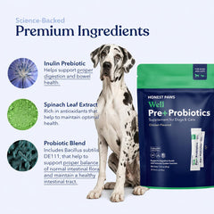 Honest Paws close-up powder texture, fine blend for even food coverage