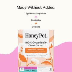 The Honey Pot Company applicator close-up showing smooth insertion benefit