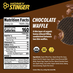 Honey Stinger single unwrapped waffle close-up highlighting easy-to-eat energy