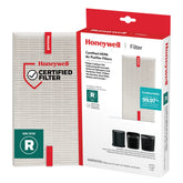 Honeywell front packaging showing HEPA R filter and compatibility benefits