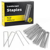 HongWay front packaging of 120 landscape staples showing quantity and steel finish