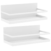 Hoopoton front view white magnetic spice rack mounted on fridge for tidy storage