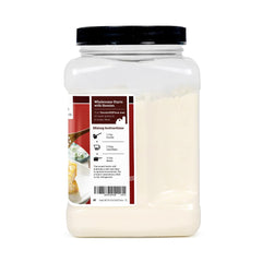 Hoosier Hill Farm spoonful of powder highlighting concentrated butter flavor