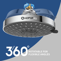 HOPOPRO installed on shower arm illustrating quick-install benefit
