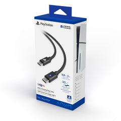 HORI front connector showing USB-C to USB-C plug and durable metal housing for reliable charging