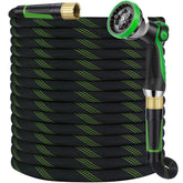 HORTICORA front view of coiled hose showing compact storage benefit