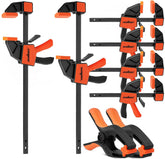 HORUSDY 6-inch F-clamp front view showing compact grip and reliable hold