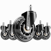 HOSALI front packaging showing set of five casters and benefits