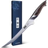 HOSHANHO front full-length fillet knife showing blade and handle for precise slicing