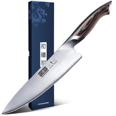HOSHANHO front view of knife and packaging showing professional appeal and ready-to-gift benefit