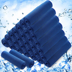 Hosuly 30-pack dark blue towels stacked, showing bulk supply benefit