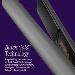 Hot Tools plate closeup Micro-Shine finish reducing friction and boosting shine