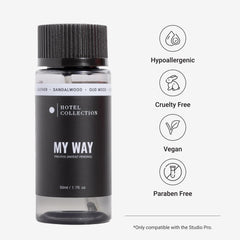 Hotel Collection My Way label detail highlighting fragrance notes and premium quality