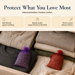 HOUNDSBAY lavender sachet filled detail offering long-lasting fragrance