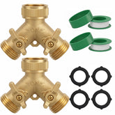 Hourleey front view showing brass splitter pack and connectors for reliable durability
