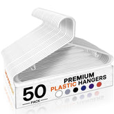 HOUSE DAY front packaging showing 50 slim white hangers and tidy storage benefits