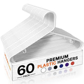 HOUSE DAY front packaging showing 60 white hangers and clear branding for easy storage