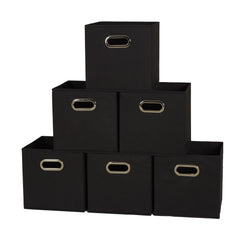 Household Essentials front view pack of six bins showing neat storage benefit