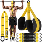 HOXWC front view of kit showing bands and strap, convenient home training