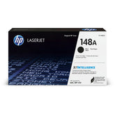 HP 148A front packaging showing model and benefit of reliable prints