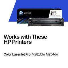 HP 202X cartridge close-up showing smooth housing for reliable use