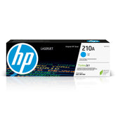 HP 210A cyan front packaging showing model and color for easy identification