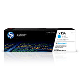 HP 215A front packaging showing cartridge and clear model info for reliable replacement