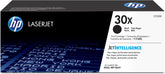 HP 30X front packaging showing cartridge and branding for easy identification and reliable performance