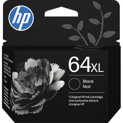 HP 64XL front packaging showing product name and yields for reliable purchases