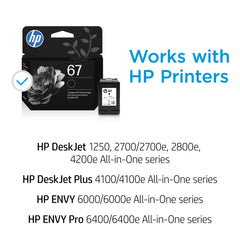 HP 67 cartridge close-up of nozzle area for reliable print starts