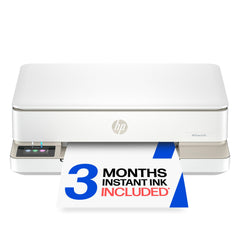 HP Envy 6155 front view showing compact all-in-one design and paper output benefit