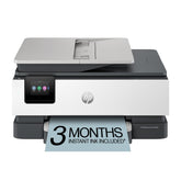 HP OfficeJet Pro 8125e front view showing compact design and paper output benefits