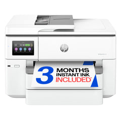 HP OfficeJet Pro 9730 front view showing compact wide-format design and professional presence