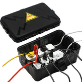 Hrensaw front view of waterproof enclosure showing robust shell and secure latches