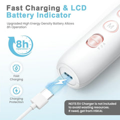 HSKAI side view highlighting compact body and 2000mAh rechargeable battery for long runtime