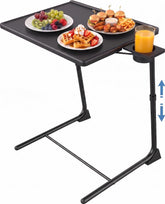 HUANUO front view of tray table showing tabletop and legs, keeps meals organized