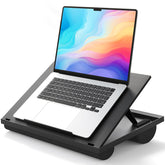 HUANUO lap desk front view showing stable platform and anti-slip lip for secure use